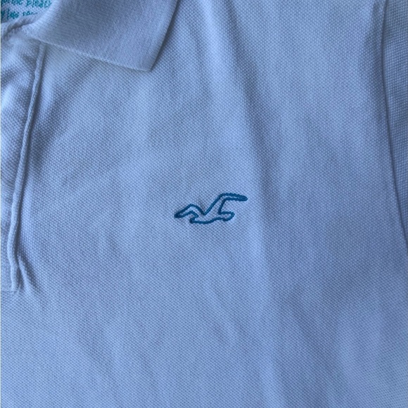 Hollister Co. Vintage Y2K Muscle Fit Seagull Logo Preppy Polo - White Mens XXL - Picture 2 of 5